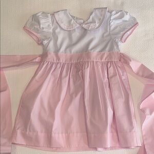 Beaufort Bonnet Company: Adorable Pink and White Dress with Ribbon